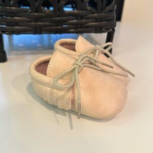 Tan Baby Mocassins - 0-6 months